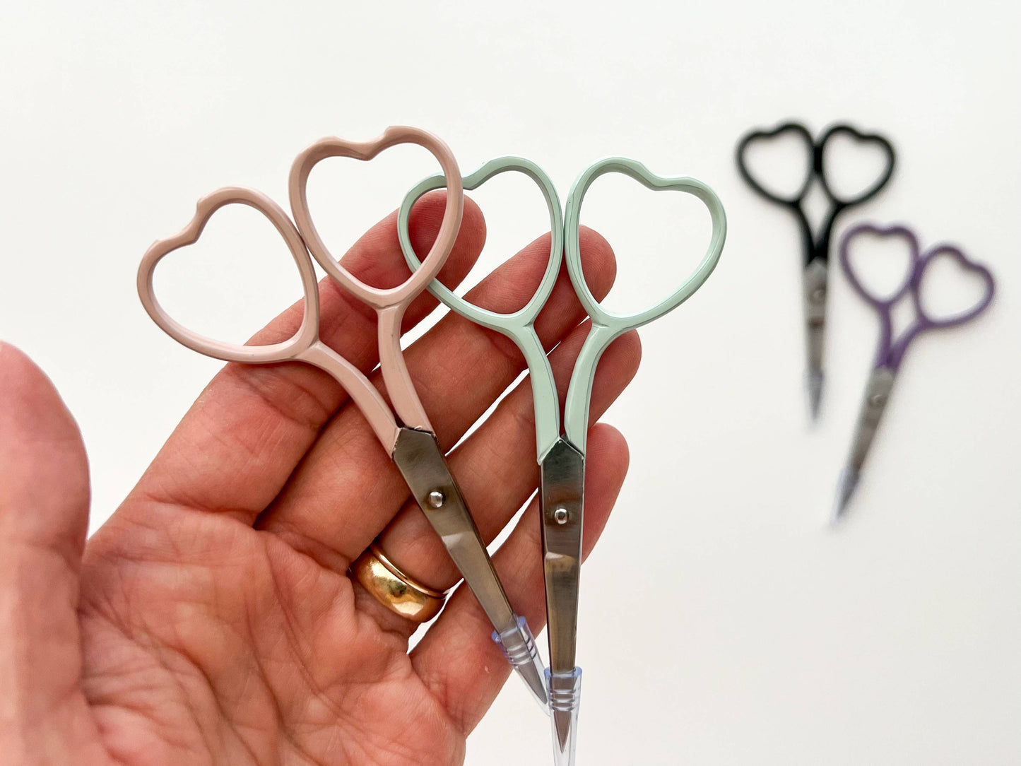 Heart embroidery scissors, small sewing scissors