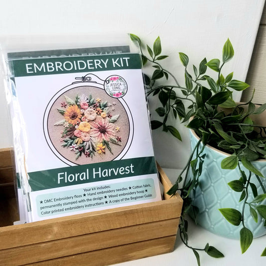 Floral Harvest Embroidery Kit
