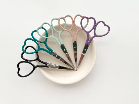 Heart embroidery scissors, small sewing scissors