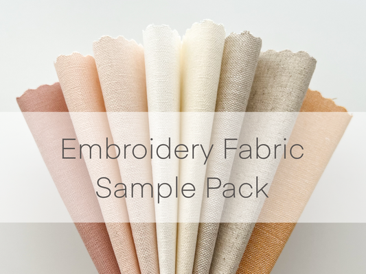 Embroidery fabric bundle, linen blend embroidery fabric pack