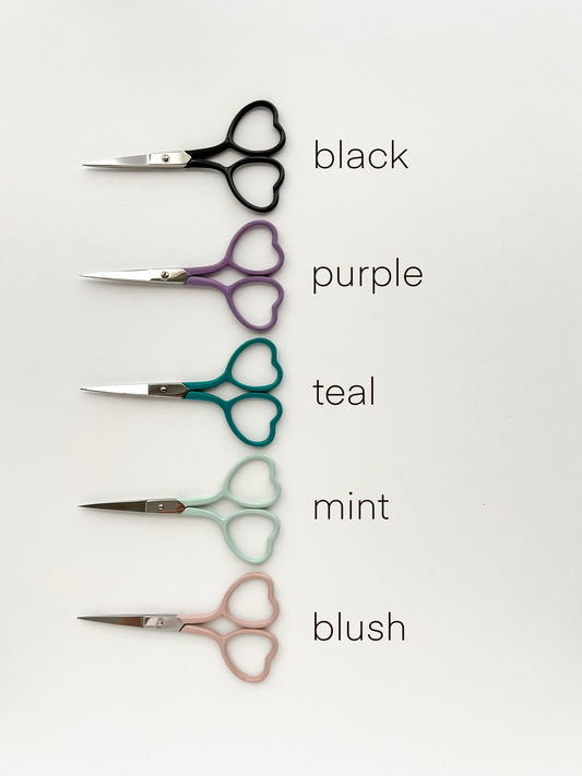 Heart embroidery scissors, small sewing scissors